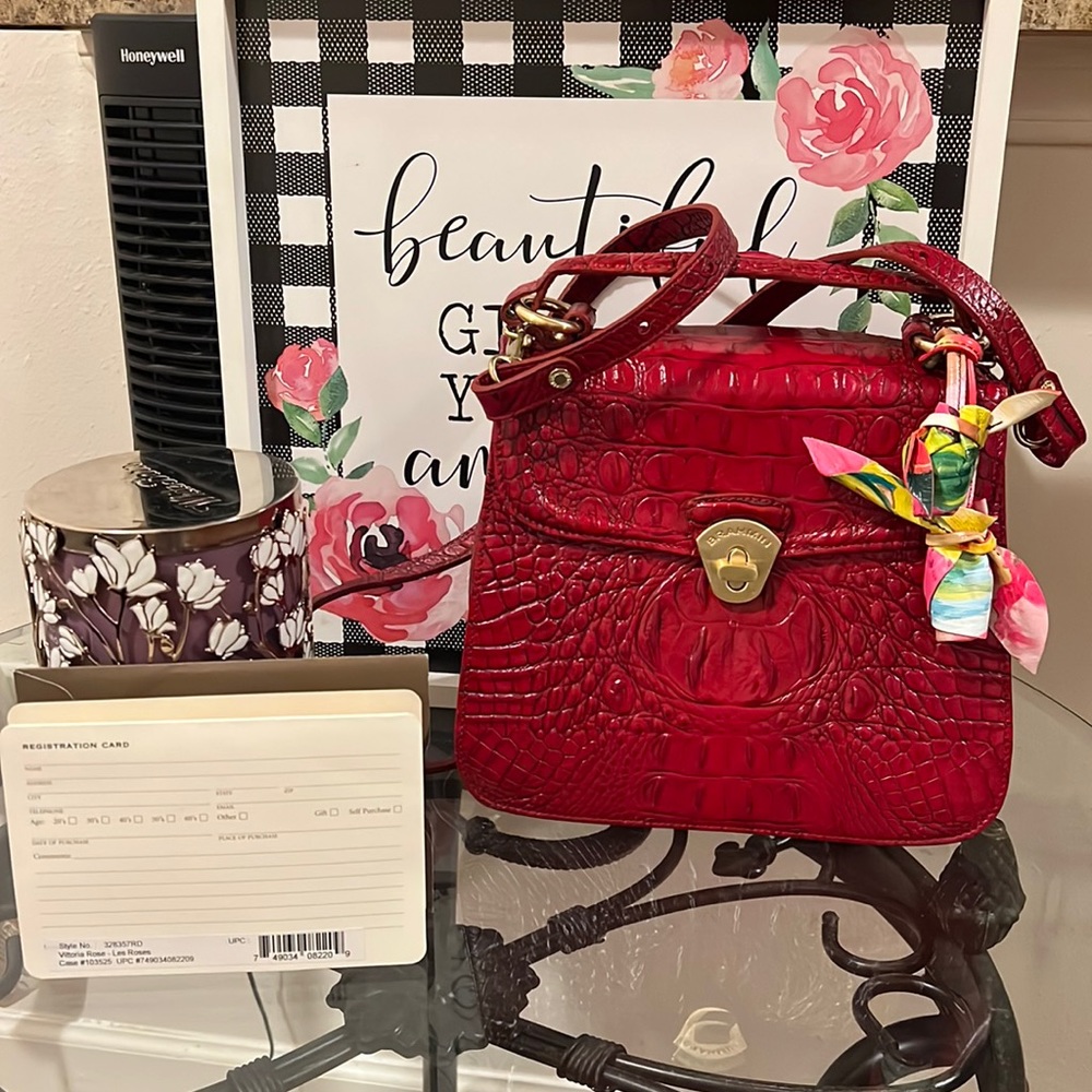 Vintage Brahmin Vittoria Rose Handbag